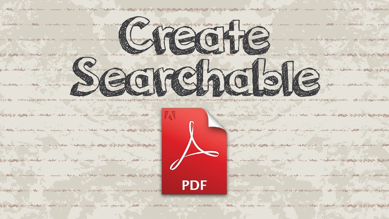 make a pdf searchable